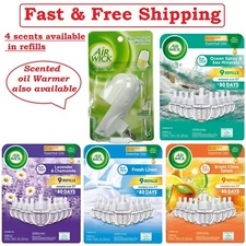 Air Wick Scented Oil Air Freshener, Choose Your Scent, 9 Refills + Oil Warmer.