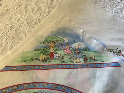 Vintage HONEY BUNNY Daisy Kingdom Baby Nursery Fabric Panel 60” x 35” New - Picture 8 of 9