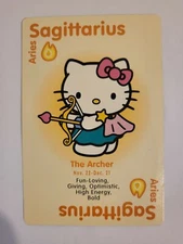 Hello Kitty What's Your Sign SINGLE Rummy Card Game Astrology Zodiac Sagittarius