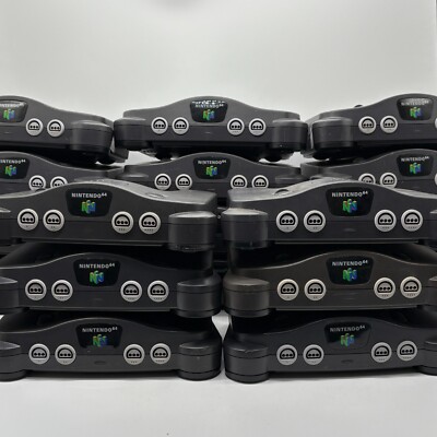 [SelectQty] N64 Nintendo 64 Black Console REGION FREE Random TESTED w/Jumper pak
