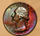 1964-D WASHINGTON QUARTER TONED