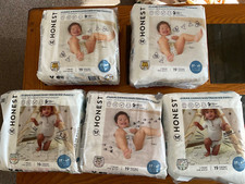 Honest pull up Diapers  Plant-Based, Sustainable. Size 3-4T Variety 5 pkgs.