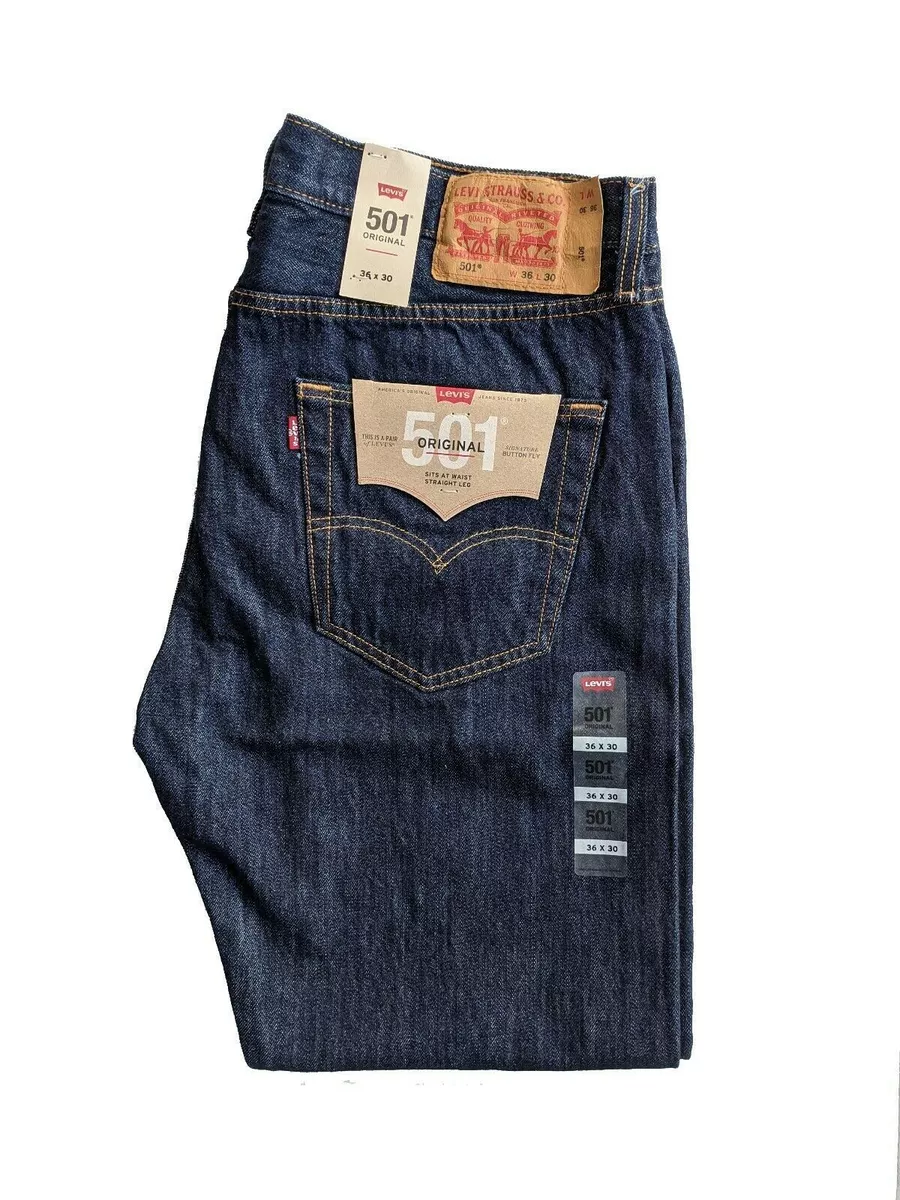 Levis 501 Men's Original Straight Leg Levi's Denim 42 x 32 Jeans