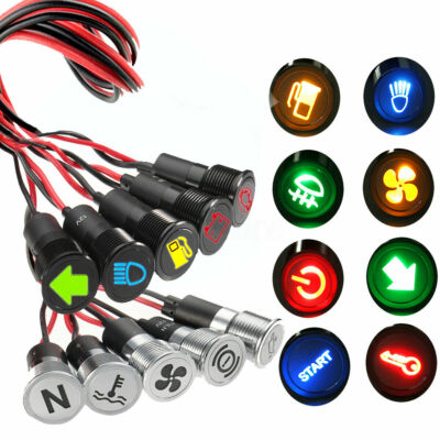 12 In Bar Industrial Metal & Alloy Square Bars 12-36V 8-16mm LED Dashboard Warning Light Control Light Universal Car Refrigerant R-12 - Foto 10