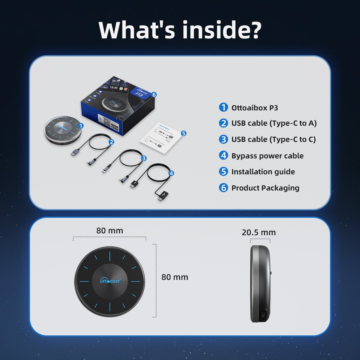 ottocast OttoAibox P3 Android CarAdapter OTTOCAST P3 Pro CarPlay