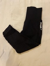 Gymshark Women’s Black Compression Leggings Size Small. See Measurement Pics EUC