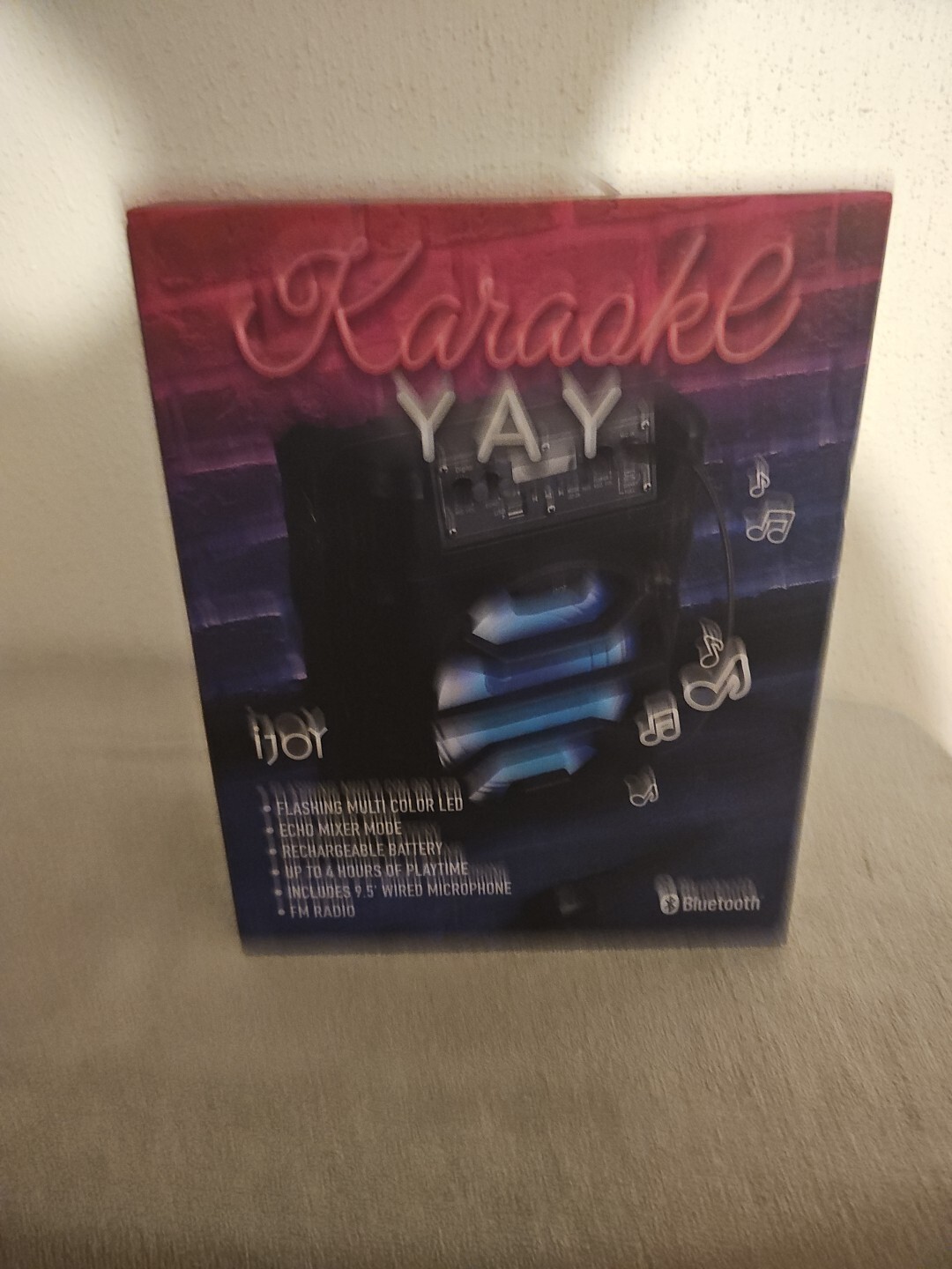 iJoy KaraokeYAY Bluetooth Party Speaker Machine 8543704 w/ Microphone