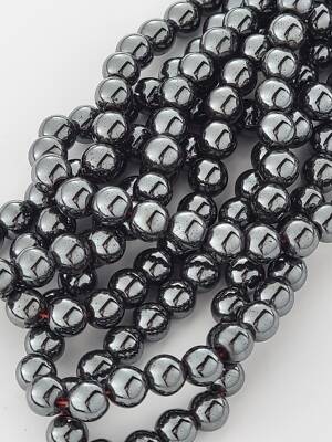 Hematite Beads Genuine Natural Smooth Crystal Round Beads 4mm 6mm 8mm 10mm