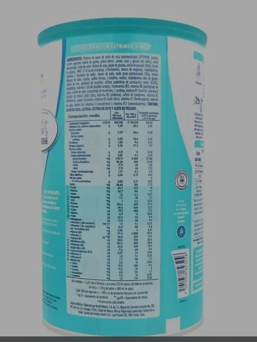 2x FÓRMULA INFANTIL NAN 1 ÓPTIMO-PRO 0-6 MESES 2,6 lb. / 1200g EXP: 30/11/2026 Foto 3 de 4