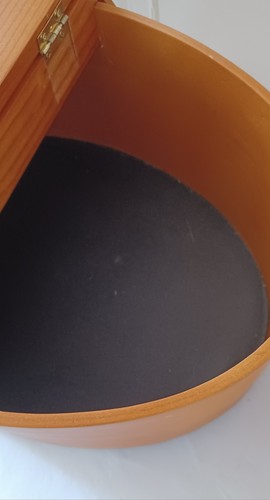 Vintage Ameise primitiv Shaker Stil Bugholz Nähkästchen mit Doppeldeckel Kugelfüße Griff - Bild 3 von 8