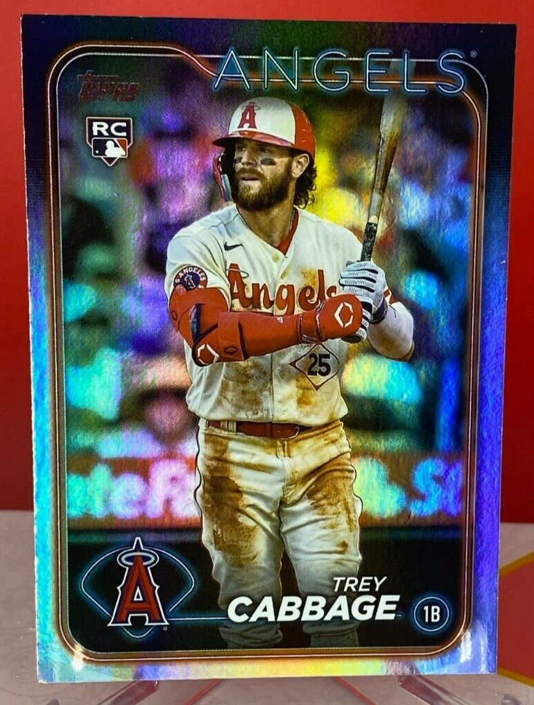 2024 Topps Series 1 Trey Cabbage Rainbow Foil RC #321 - Angels