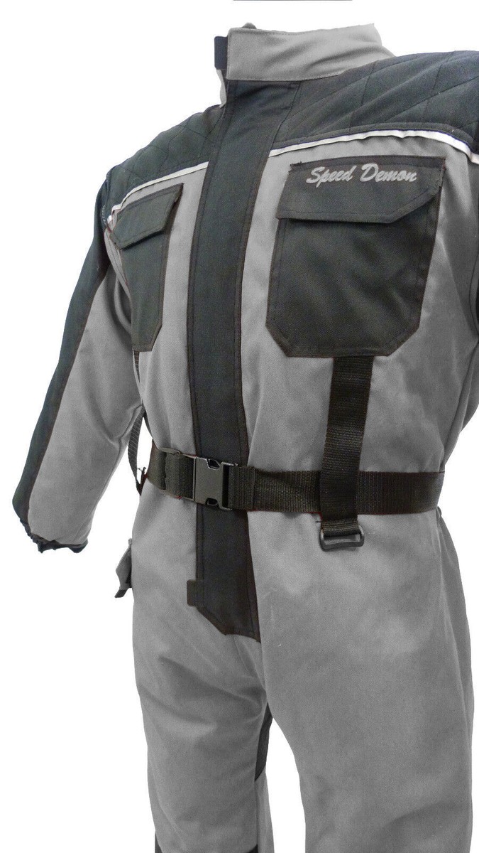 Childrens Kids Motorcycle Textile X-Tenda Suit Quad One Piece Grey