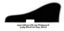 ES-150 Pickguard 5-Ply Black & Mounts for 1950-52 Gibson Vintage Guitar Project