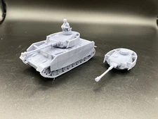 28mm, 1/56, 3D Printed, WW2,  German Panzer 4 W/Shurzen, Bolt Action