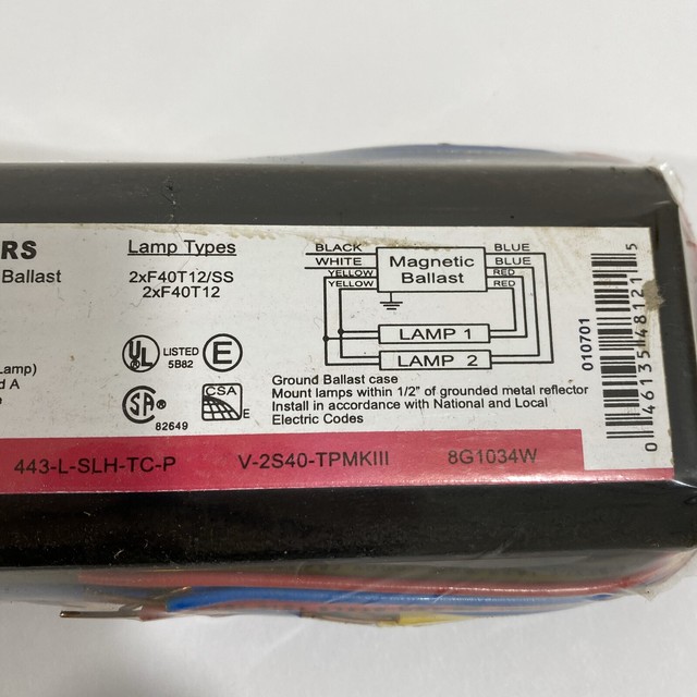 SYLVANIA 277v Rapid Start Ballast Mb2x40/277 RS for sale online eBay