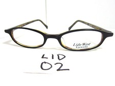 Vintage Eyeglasses Frame by Lido Eyeworks Squid Black Amber LID-02 
