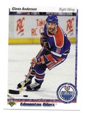 GLENN ANDERSON 1990-91 UPPER DECK CARD NEAR MINT CONDITION