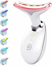 Lux Cove 7-in-1 LED Face Massager Heated Neck Jaw Lift Skin Tightening Device UK