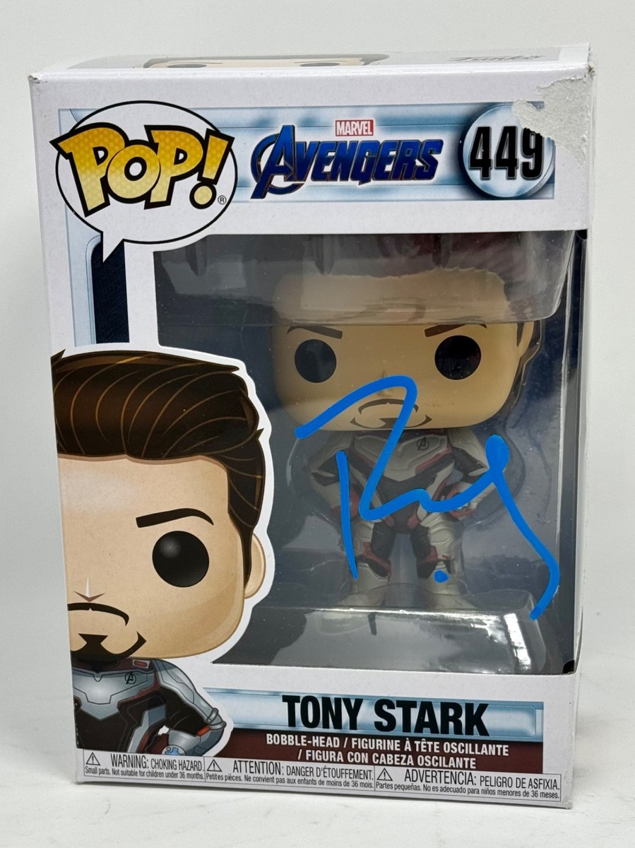 ロバート・ダウニー Jr. 直筆サイン アイアンマン funko pop Robert Downey Jr. Signed Tony Stark Funko Pop Avengers Marvel Iron