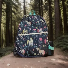 Unicorn Backpack Small-Med Zip Close Zip Front Padded Shoulder Straps Adjustable