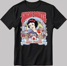 DISNEY SNOWWHITE PRINCESS BLACK T SHIRT WITH UNISEX STYLE BEST GIFT