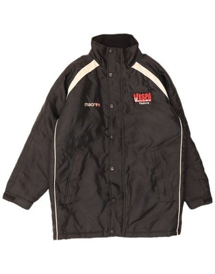Macron Mens Graphic Windbreaker Coat UK 36 Small Black Colourblock AS04