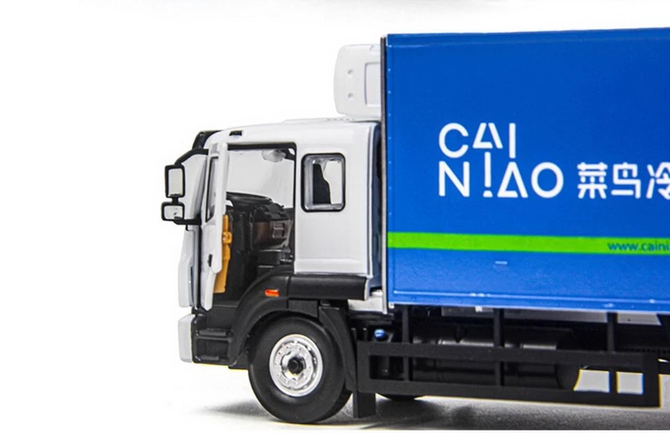 Camión Paudi 1/48 Mitsubishi FUSO CAINIAO cadena de frío distribución modelo diecast Foto 3 de 4