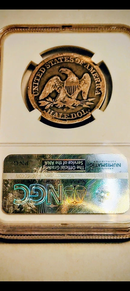 LINCOLNS FINAL DAYS 1865 50c Silver G6 SAN FRANCISCO MINT ELEGANTLY TONED ELITE - Image 4 of 4