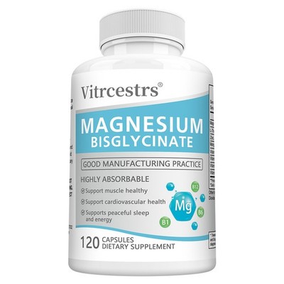  Magnesium Bisglycinate,D3&B-Complex,Cardiovascular&Muscle Supplement 30~120Caps