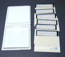 1988 Microsoft 4.01 MS-DOS Operating System (6) 5.25" Floppy Disk Set w/...