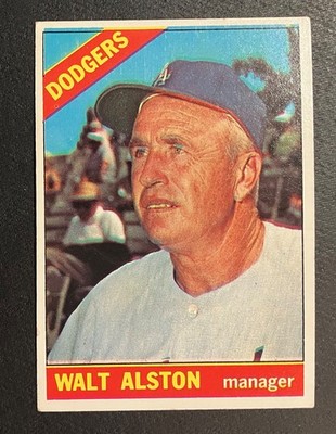 1966 Topps Baseball Walt Alston #116 Double Image Registration Error