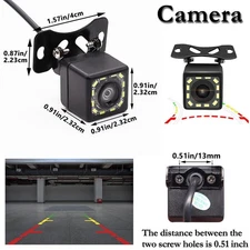 12-Light Rear View Camera - HD Backup Camera for SUV Truck Car Night Vision