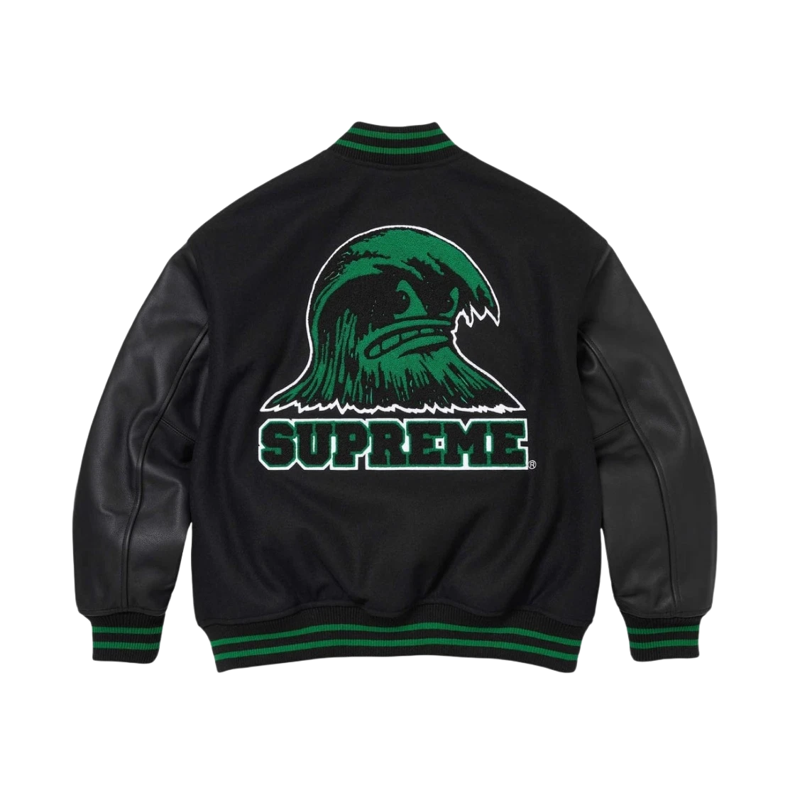Veste universitaire Supreme Wave noire   24SS