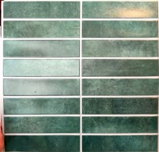Commomydecor Vinyl Peel Stick Wall Tiles Green Subway 4 Sheets New