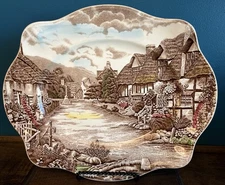 Vtg Platter Johnson Brothers Olde English Countryside  Grandma Cottage Core EUC