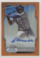 2019 Bowman Sterling Prospect Orange Refractor 57/75 Ronaldo Hernandez Auto 2l4