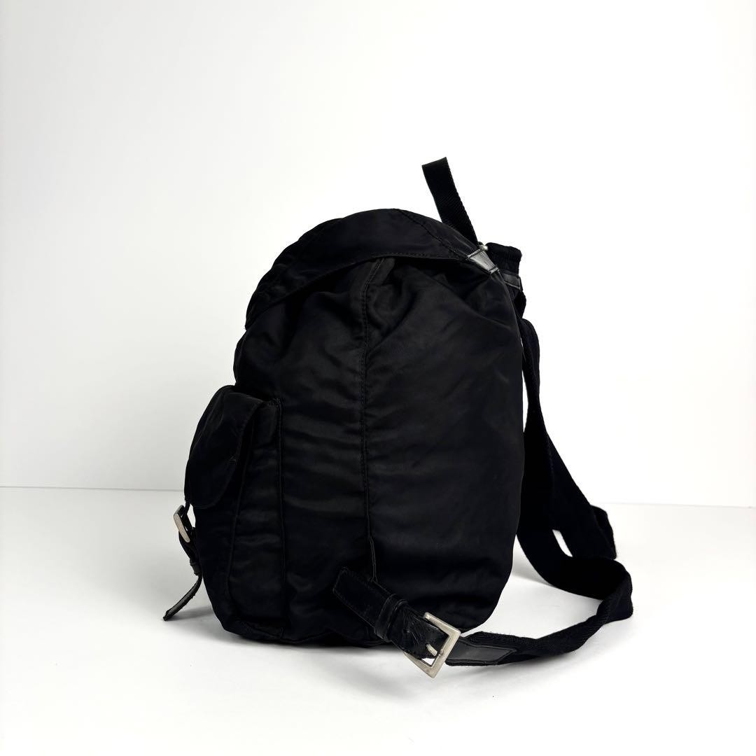 PRADA Backpack Triangle Logo Drawstring Nylon Bla… - image 4