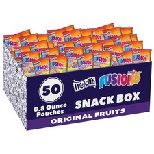 Welch's Fruit Snacks Fusions, Original Fruits, 0.8 oz, Ounce Pack of 50