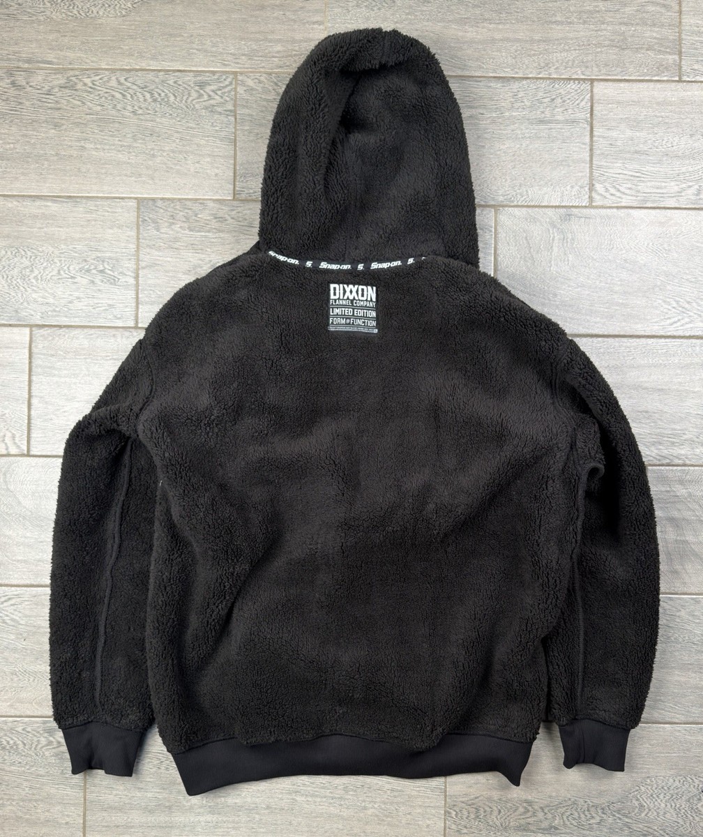 Snap on Dixxon Heavyweight Sherpa Lined Full Zip Hoodie Black NWOT