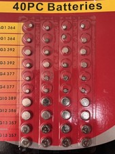 2 Packs of 40 Watch Batteries Total of 80 Batteries for Watch Repair