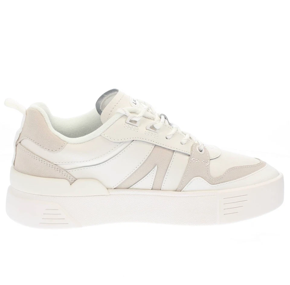 Lacoste L002 - Sneakers Platform In Suede Bianco - Donna Scarpe Sneakers Casual - Imagen 2 de 3