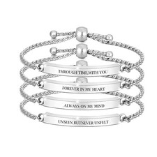 Heart Cremation Bracelet for Ashes Stainless Steel Urn Bangles for Ashes Me - 03