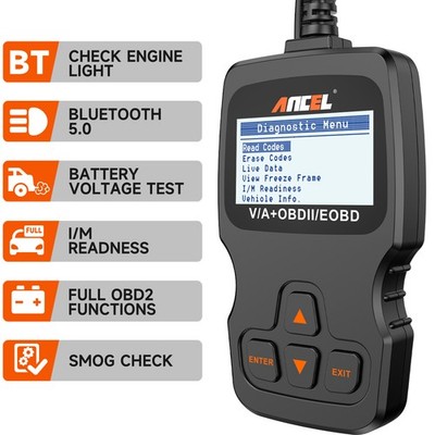 ANCEL AD310 BT OBD2 Scanner I/M Readnes Bluetooth Engine Diagnostic Scan Tool