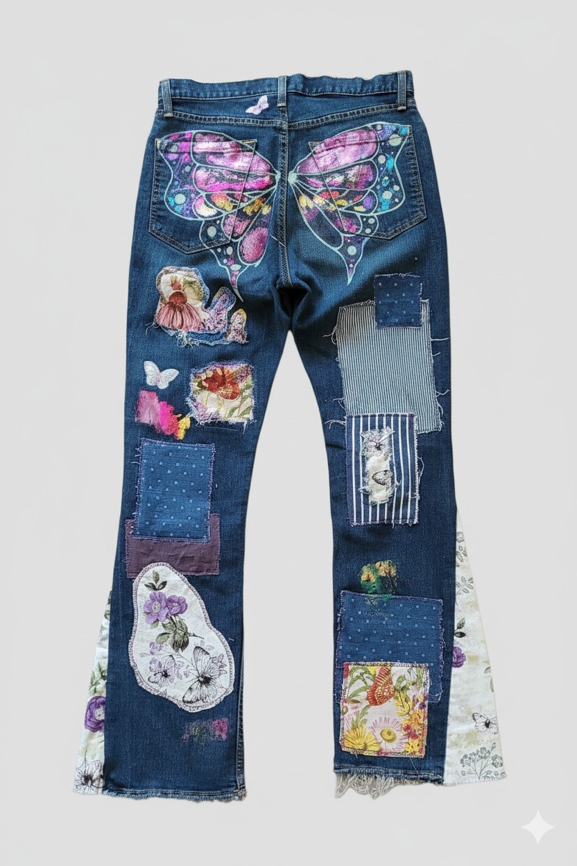 Custom Upcycled  One-of-a-Kind Patchwork womens J… - image 4