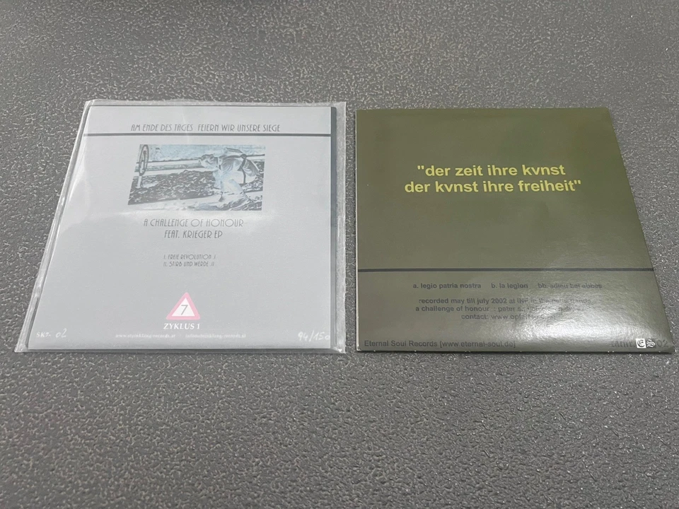 A Challenge Of Honour Lot of (2) 7”s Death In June Blood Axis Der Blutharsch NEW - Image 2 of 3