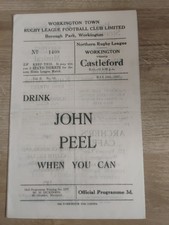 10/5/47 WORKINGTON V CASTLEFORD RUGBY LEAGUE  MATCH PROGRAMME VERY RARE