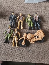 Lot Of 7 Chap Mei Action Figures with motorcycle