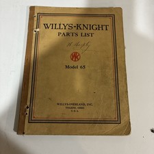 1926 WILLYS-KNIGHT Parts List