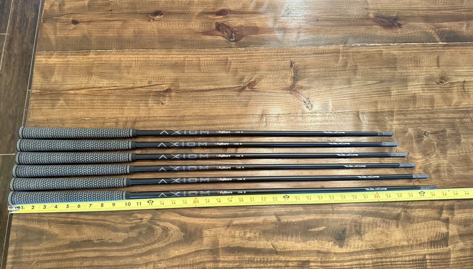 Juego de 6 varillas de hierro grafito rígido Fujikura AXIOM VeloCore 105S .355" 37"-34.5" B Foto 2 de 4