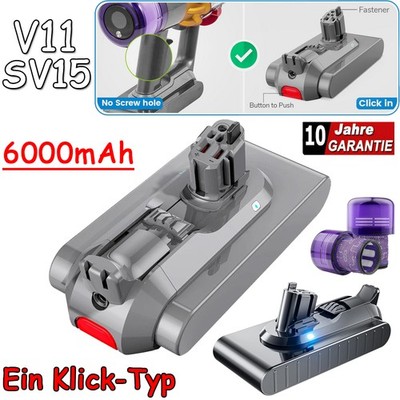 6,0Ah 25.2V Akku Für Dyson V11 SV15 Click-In Typ Absolute Complete Staubsauger